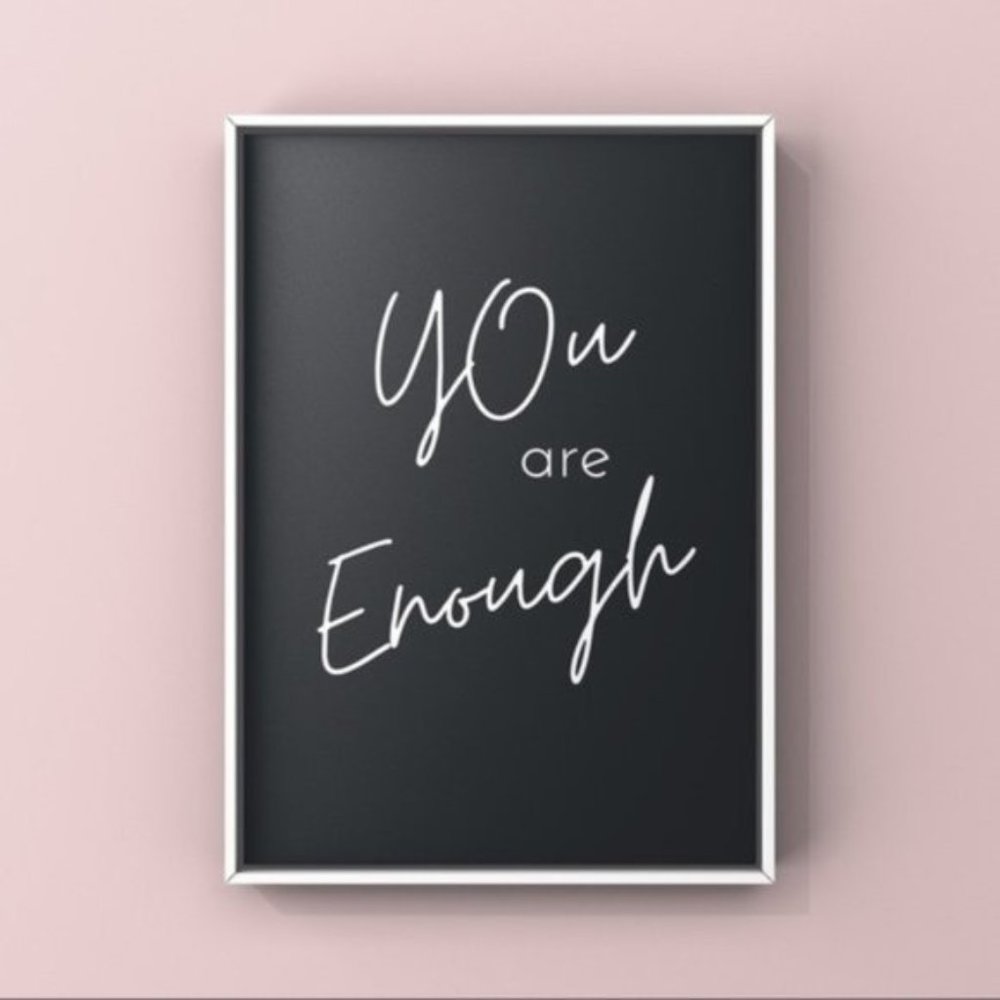 Modern minimalist motivational sayings art print.